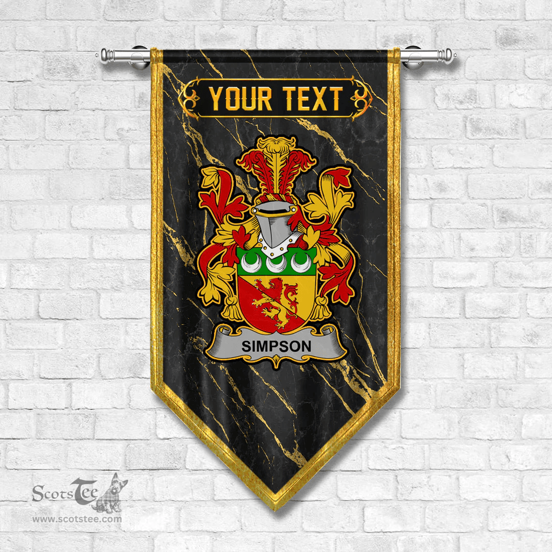 ScotsTee Shop Irish Simpson Coat of Arms Irish Family Crest Irish Gonfalon