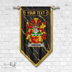 ScotsTee Shop Irish Simpson Coat of Arms Irish Family Crest Irish Gonfalon