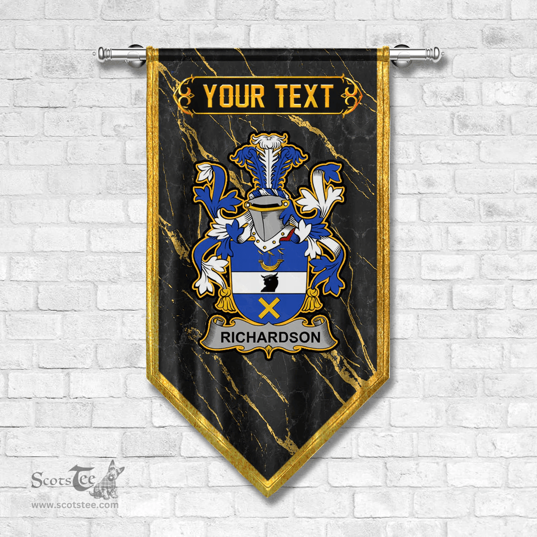ScotsTee Shop Irish Richardson Coat of Arms Irish Family Crest Irish Gonfalon