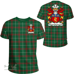 ScotsTee Shop Welsh Haverfordwest (priory of) Coat of Arms Family Crest Wales T Shirt Welsh National Tartan T Shirt