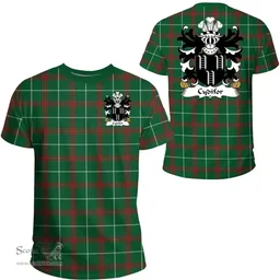ScotsTee Shop Welsh Cydifor (AP DINAWAL) Coat of Arms Family Crest Wales T Shirt Welsh National Tartan T Shirt