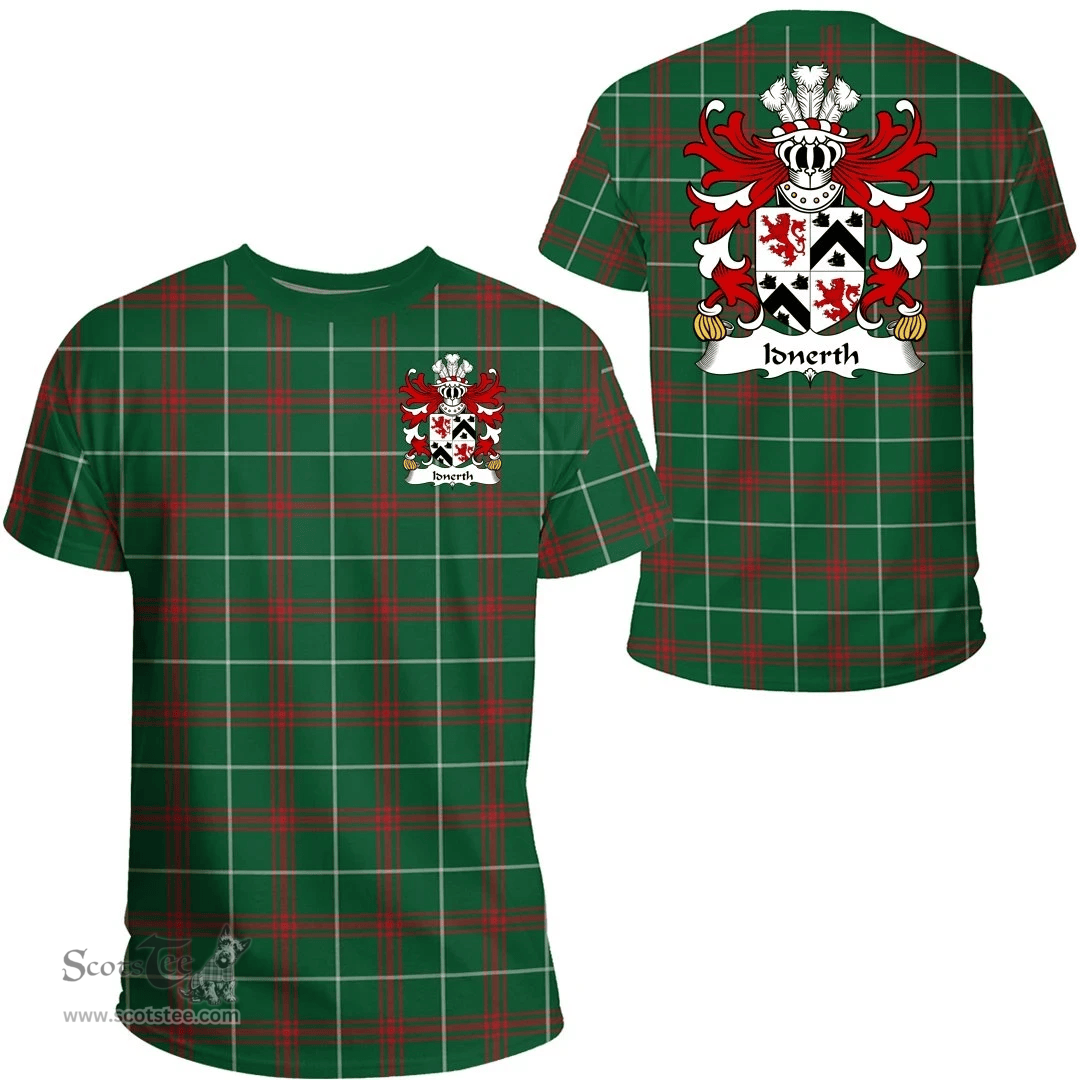 ScotsTee Shop Welsh Idnerth (GOCH, Ap Cadwagn ) Coat of Arms Family Crest Wales T Shirt Welsh National Tartan T Shirt