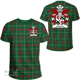 ScotsTee Shop Welsh Idnerth (GOCH, Ap Cadwagn ) Coat of Arms Family Crest Wales T Shirt Welsh National Tartan T Shirt