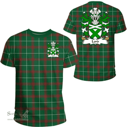 ScotsTee Shop Welsh Lord (or Lort, of St Patrick, Pembrokeshire) Coat of Arms Family Crest Wales T Shirt Welsh National Tartan T Shirt