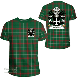 ScotsTee Shop Welsh Syward (or Siward, lord of Rhutin, Glamorgan) Coat of Arms Family Crest Wales T Shirt Welsh National Tartan T Shirt