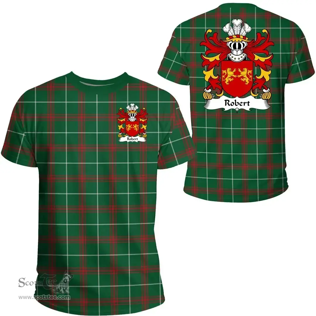 ScotsTee Shop Welsh Robert (lord of Cydewen) Coat of Arms Family Crest Wales T Shirt Welsh National Tartan T Shirt