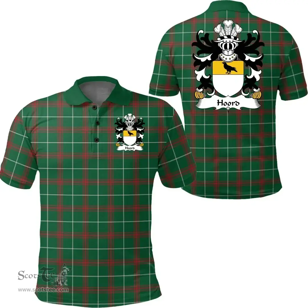 ScotsTee Shop Welsh Hoord (Daughter m. Gruffudd Kynaston) Coat of Arms Family Crest Wales Polo Shirt Welsh National Tartan Polo Shirt
