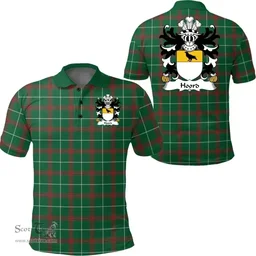 ScotsTee Shop Welsh Hoord (Daughter m. Gruffudd Kynaston) Coat of Arms Family Crest Wales Polo Shirt Welsh National Tartan Polo Shirt