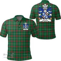 ScotsTee Shop Welsh Gerard (of Cheshire, Daughter m. Wynn of Gwydir) Coat of Arms Family Crest Wales Polo Shirt Welsh National Tartan Polo Shirt