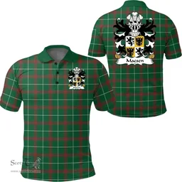 ScotsTee Shop Welsh Macsen (WLEDIG, Roman Emperor Maximus) Coat of Arms Family Crest Wales Polo Shirt Welsh National Tartan Polo Shirt