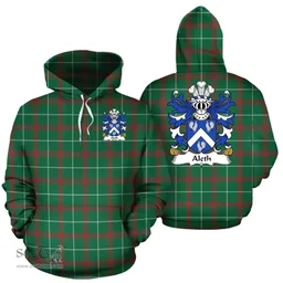 ScotsTee Shop Welsh Aleth (King of Dyfed) Coat of Arms Family Crest Wales Hoodie Welsh National Tartan Hoodie