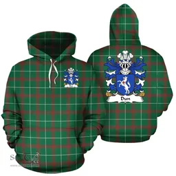ScotsTee Shop Welsh Dun (or DONNE, Sir Daniel) Coat of Arms Family Crest Wales Hoodie Welsh National Tartan Hoodie