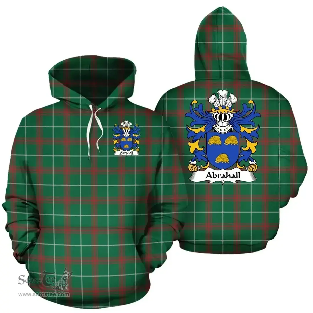 ScotsTee Shop Welsh Abrahall Coat of Arms Family Crest Wales Hoodie Welsh National Tartan Hoodie