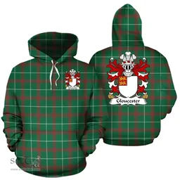 ScotsTee Shop Welsh Gloucester (mother was heiress to Fitzhamon) Coat of Arms Family Crest Wales Hoodie Welsh National Tartan Hoodie