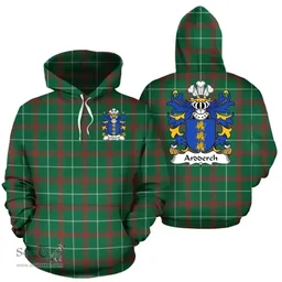 ScotsTee Shop Welsh Ardderch (AP MOR AP TEGERIN) Coat of Arms Family Crest Wales Hoodie Welsh National Tartan Hoodie