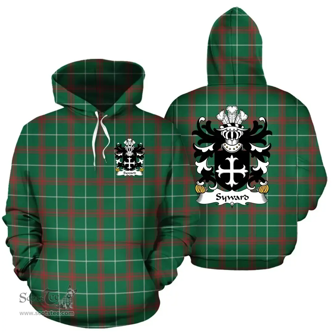 ScotsTee Shop Welsh Syward (or Siward, lord of Rhutin, Glamorgan) Coat of Arms Family Crest Wales Hoodie Welsh National Tartan Hoodie