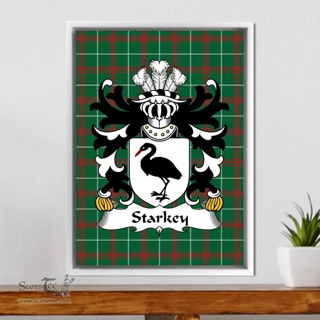 ScotsTee Shop Welsh St Maur (SEYMOUR, of Penhow Castle, Monmouthshire) Coat of Arms Family Crest Welsh National Tartan Framed Canvas Print