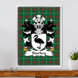 ScotsTee Shop Welsh St Maur (SEYMOUR, of Penhow Castle, Monmouthshire) Coat of Arms Family Crest Welsh National Tartan Framed Canvas Print