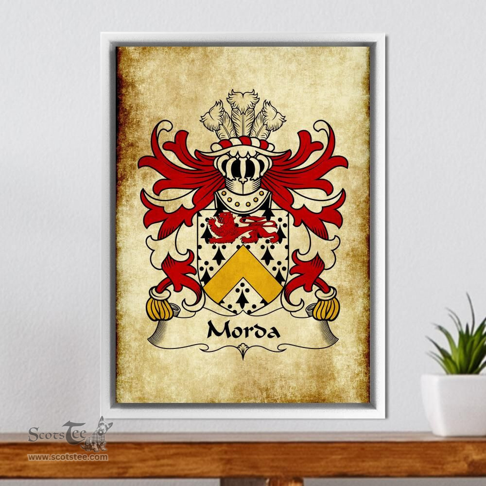 ScotsTee Shop Welsh Morda (FRYCH, lord of Cil-y-cwm) Coat of Arms Family Crest Welsh Framed Canvas Print