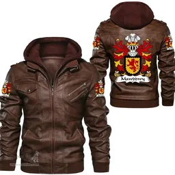 ScotsTee Shop Welsh Mawddwy (lords of) Coat of Arms Family Crest Wales Leather Jacket