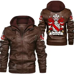 ScotsTee Shop Welsh Llandochau (or Wallis, Walsh, Welsh, lords of Llandough) Coat of Arms Family Crest Wales Leather Jacket