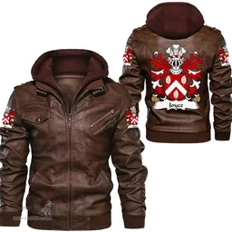 ScotsTee Shop Welsh Joyce (lords of Prendergast, Pembrokeshire) Coat of Arms Family Crest Wales Leather Jacket