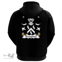 ScotsTee Shop Welsh Broughton (of Broughton, Bishops Castle) Coat Of Arms Family Crest Welsh Hoodie Classic
