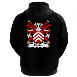 ScotsTee Shop Welsh Blethin (of Shirenewton, Monmouthshire) Coat Of Arms Family Crest Welsh Hoodie Classic