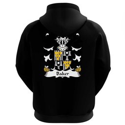 ScotsTee Shop Welsh Baker (of Abergavenny) Coat Of Arms Family Crest Welsh Hoodie Classic