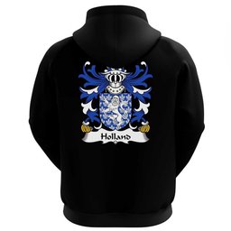 ScotsTee Shop Welsh Holland (of Conwy, Caernarfonshire) Coat Of Arms Family Crest Welsh Hoodie Classic