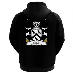 ScotsTee Shop Welsh Elidir (DDU -Sir, knight of the Sepulchre) Coat Of Arms Family Crest Welsh Hoodie Classic