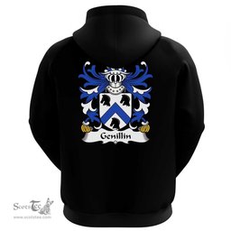 ScotsTee Shop Welsh Genillin (FARCHOG, Caernarfonshire) Coat Of Arms Family Crest Welsh Hoodie Classic