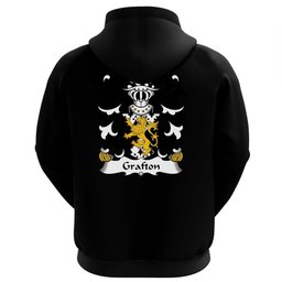 ScotsTee Shop Welsh Grafton (of Carew, Pembrokeshire) Coat Of Arms Family Crest Welsh Hoodie Classic
