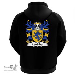 ScotsTee Shop Welsh Cynfelyn (AP DOLFFIN) Coat Of Arms Family Crest Welsh Hoodie Classic
