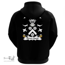 ScotsTee Shop Welsh Dewi Sant (Saint David) Coat Of Arms Family Crest Welsh Hoodie Classic