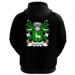ScotsTee Shop Welsh Cynwrig (FYCHAN -or CWNWS DDU) Coat Of Arms Family Crest Welsh Hoodie Classic