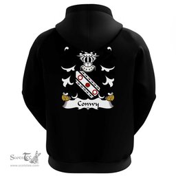 ScotsTee Shop Welsh Conwy (of Bodrhyddan, Flint) Coat Of Arms Family Crest Welsh Hoodie Classic