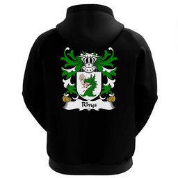 ScotsTee Shop Welsh Rhys (GOCH OF YSTRAD YW) Coat Of Arms Family Crest Welsh Hoodie Classic