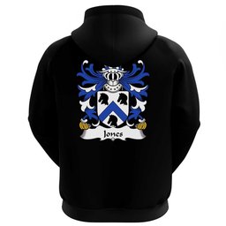 ScotsTee Shop Welsh Jones (of Castell-march, Llanengan) Coat Of Arms Family Crest Welsh Hoodie Classic