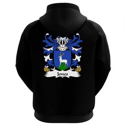 ScotsTee Shop Welsh Jones (of Beaumaris, Anglesey) Coat Of Arms Family Crest Welsh Hoodie Classic