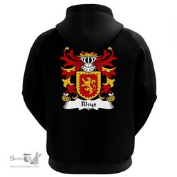 ScotsTee Shop Welsh Rhys (AP TEWDWR MAWR) Coat Of Arms Family Crest Welsh Hoodie Classic