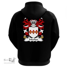 ScotsTee Shop Welsh Merfyn (FRYCH, King of Gwynedd ) Coat Of Arms Family Crest Welsh Hoodie Classic