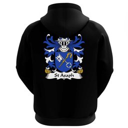 ScotsTee Shop Welsh St Asaph (Llanelwy, Diocese of) Coat Of Arms Family Crest Welsh Hoodie Classic