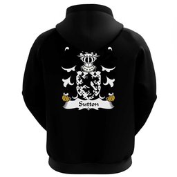 ScotsTee Shop Welsh Sutton (of Gwersyllt, Denbighshire) Coat Of Arms Family Crest Welsh Hoodie Classic