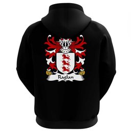ScotsTee Shop Welsh Raglan (of Carn-lwyd, Llancarfan, Glamorgan) Coat Of Arms Family Crest Welsh Hoodie Classic