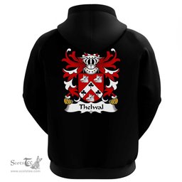 ScotsTee Shop Welsh Thelwal (of Plas-y-ward, Denbighshire) Coat Of Arms Family Crest Welsh Hoodie Classic