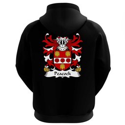 ScotsTee Shop Welsh Peacock (or Paucok, Pecok, Carmarthen) Coat Of Arms Family Crest Welsh Hoodie Classic
