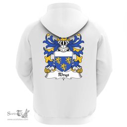 ScotsTee Shop Welsh Rhys (AP DAFYDD) Coat Of Arms Family Crest Welsh Hoodie Classic