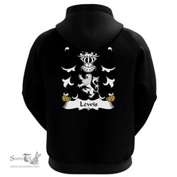 ScotsTee Shop Welsh Lewis (of Y Fan or Van, Caerphilly, Glamorgan) Coat Of Arms Family Crest Welsh Hoodie Classic