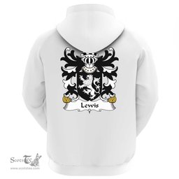 ScotsTee Shop Welsh Lewis (of Y Fan or Van, Caerphilly, Glamorgan) Coat Of Arms Family Crest Welsh Hoodie Classic